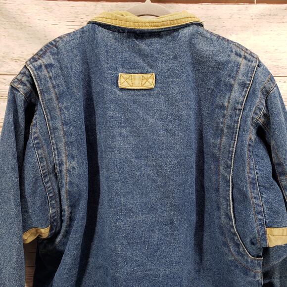 North West Blue Heavy Denim Men's Full Zip/ Snap Jacket Size XL - Picture 13 of 14
